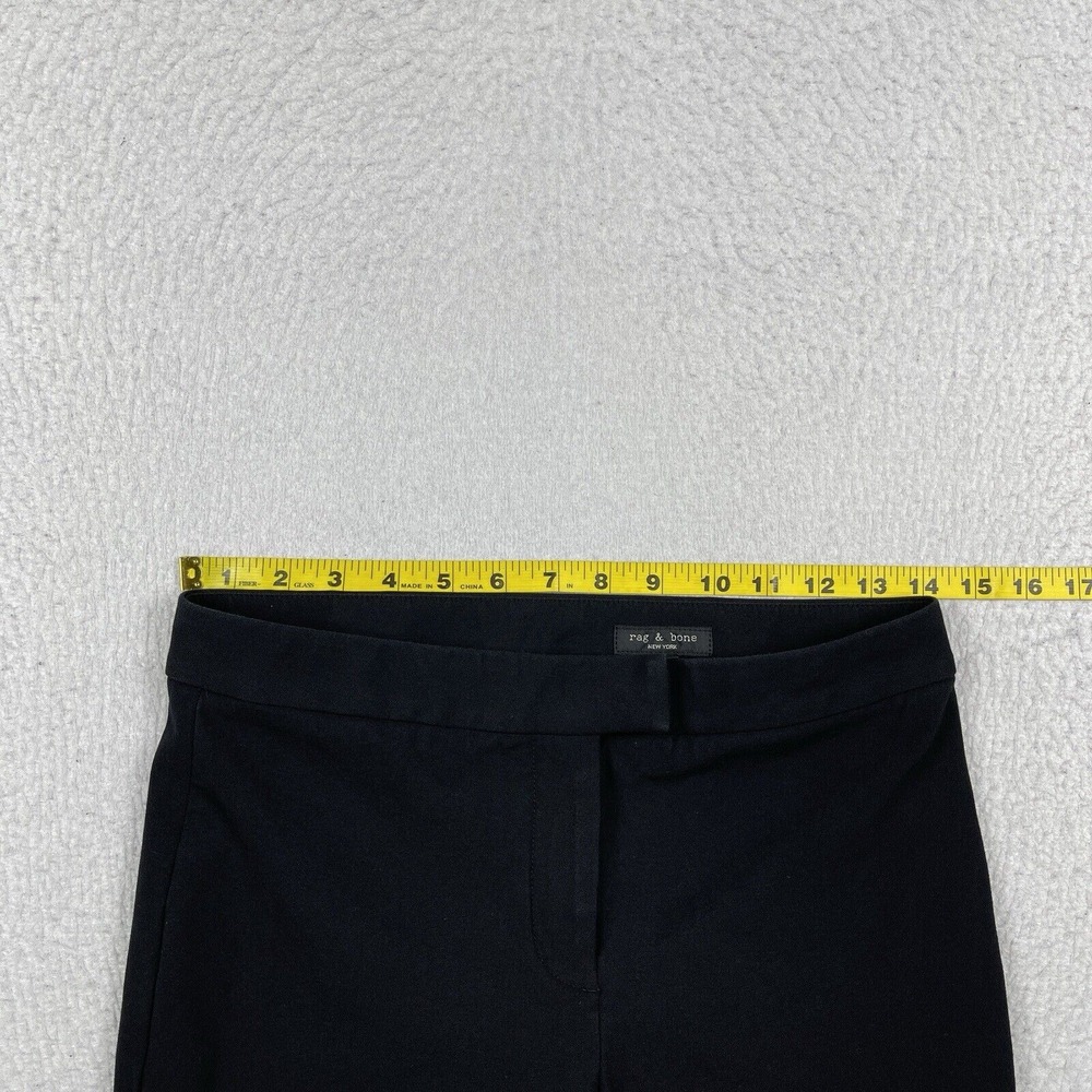 Rag & Bone Pants Womens 4 Black Corporate Career Ladies Workwear Ankle Zippers - Picture 10 of 14